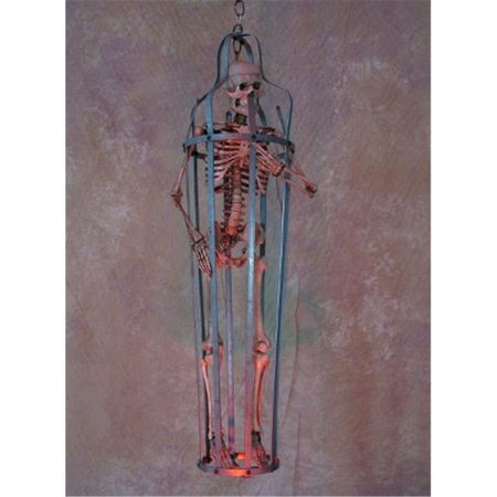 PERFECTPRETEND Iron Skeleton Cage with Aged Skeleton  Medium Size 33 inch PE1413068